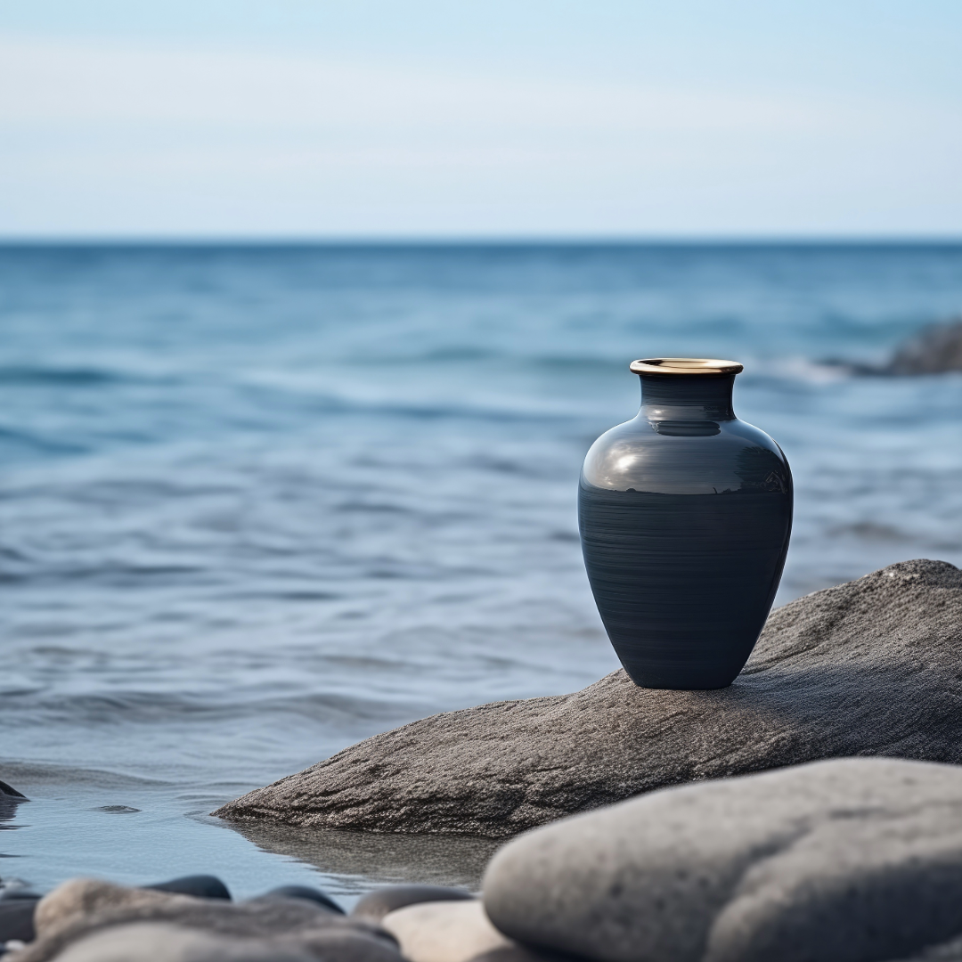 urn by water