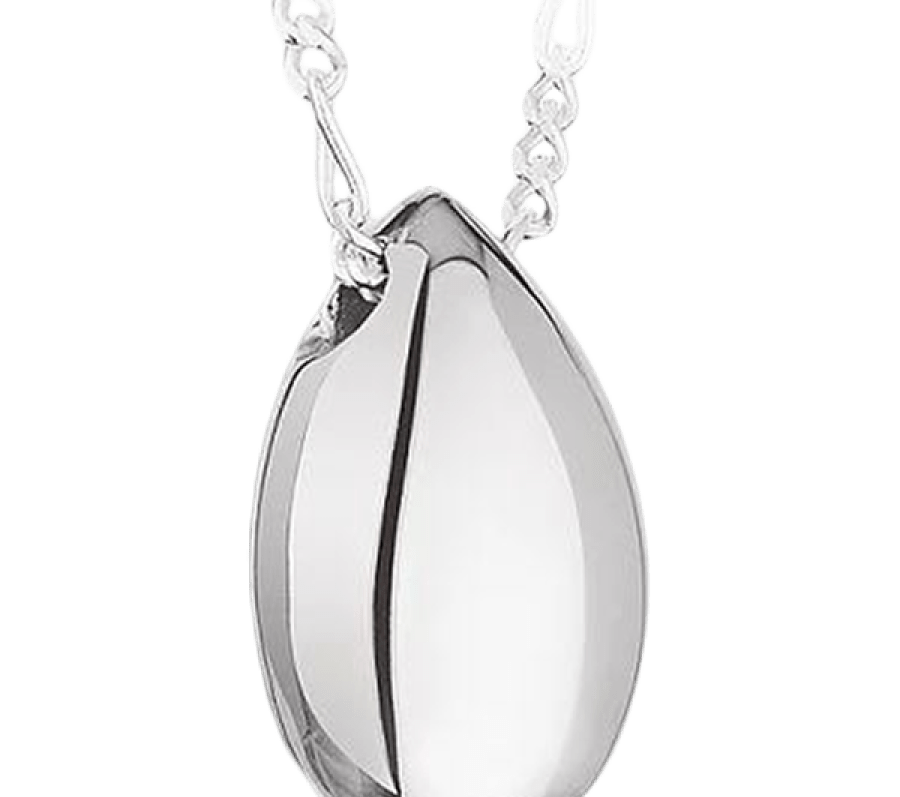 silver teardrop necklace