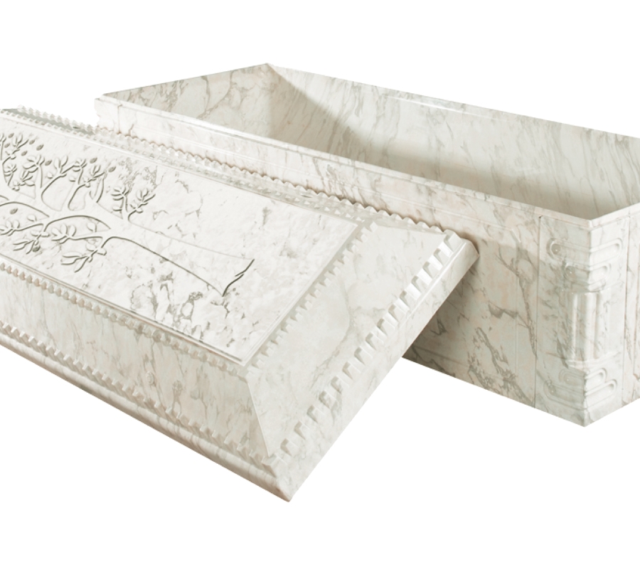 vault with tree etched on it