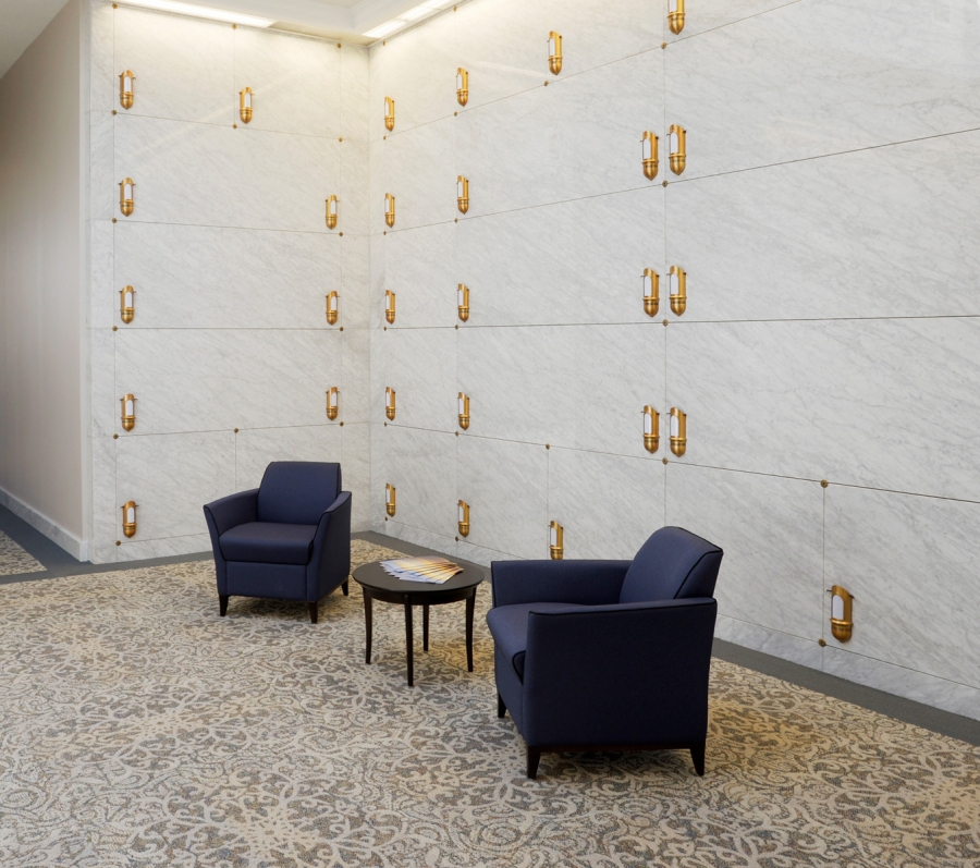 Marble-fronted crypts