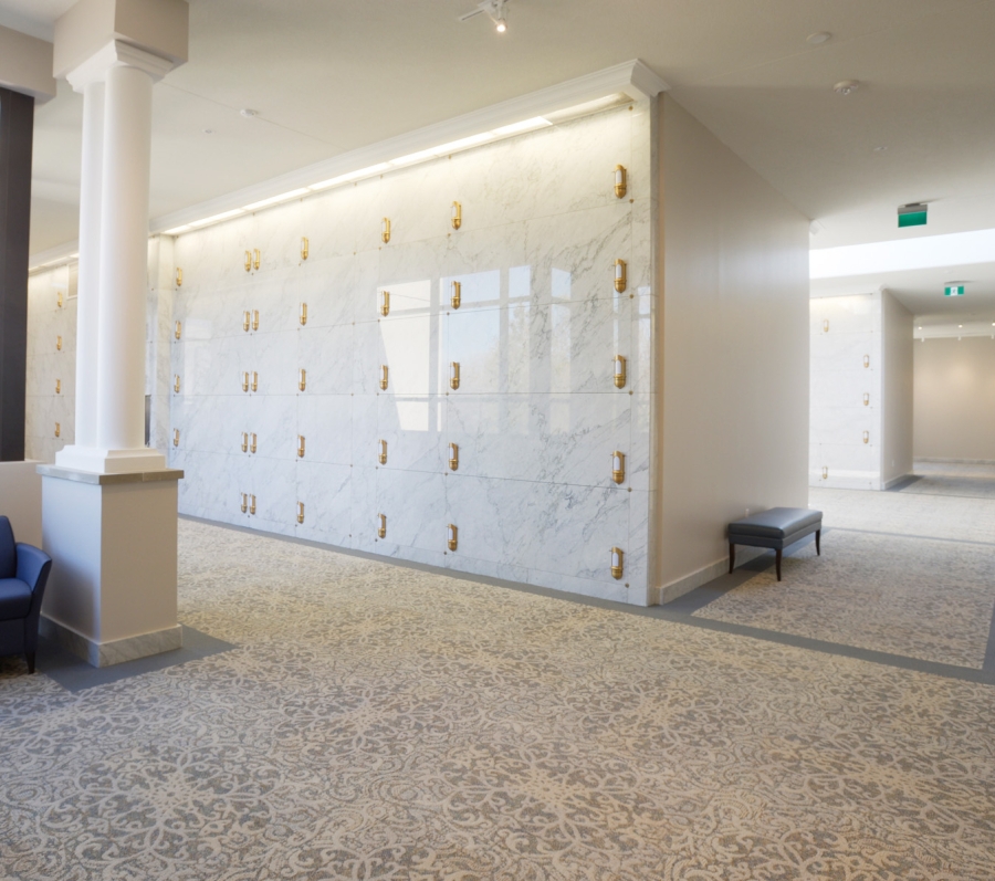 Marble-fronted crypts