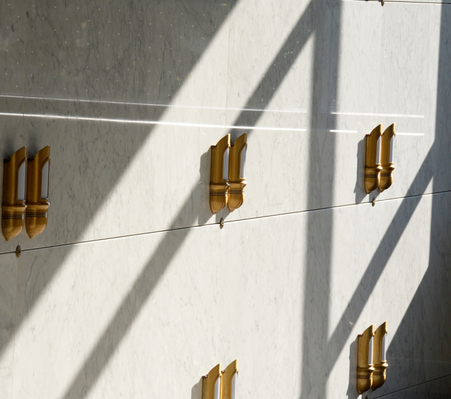 Marble-fronted crypts