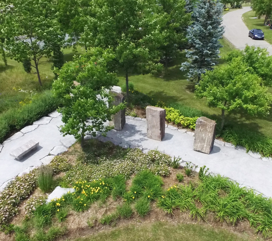 Peaceful view of Duffin Meadows Cemetery