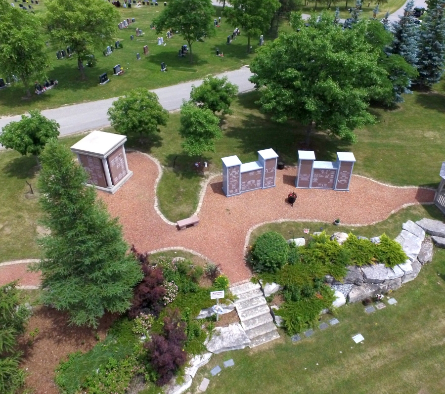 arial view of Duffin Meadows Cemetery