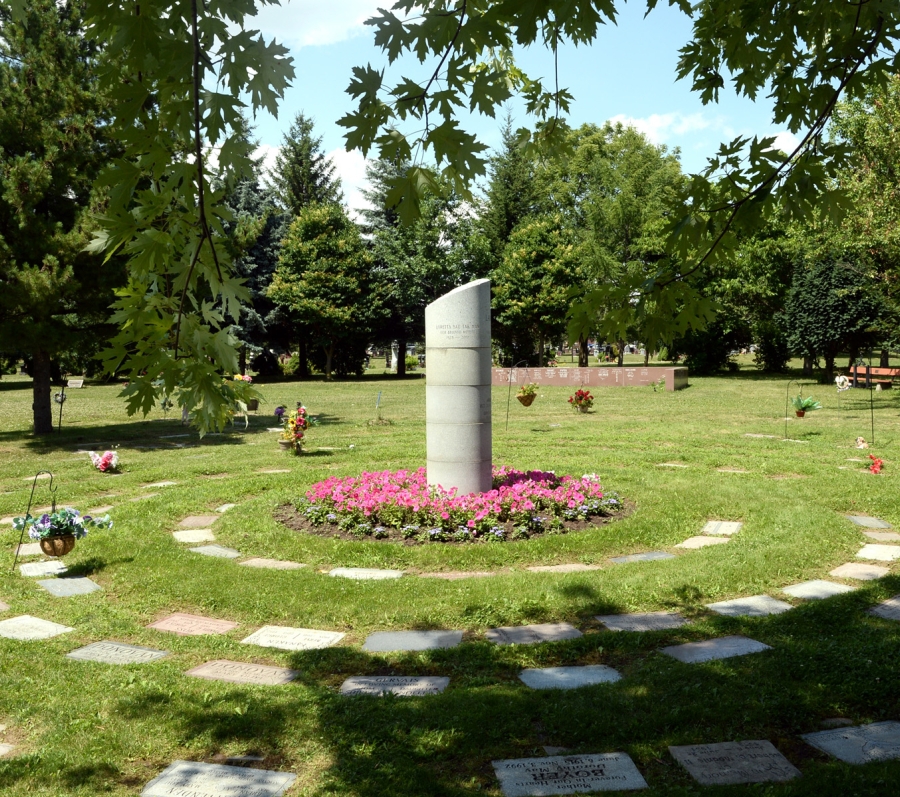 Flat markers at Elgin Mills Cemetery