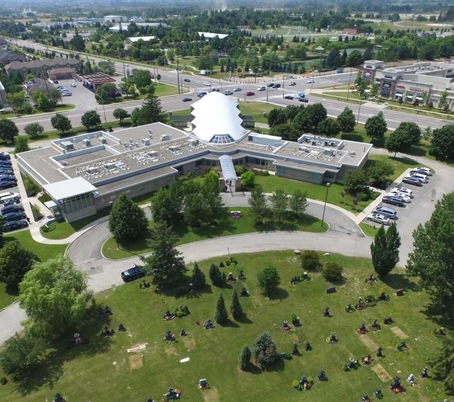 Arial view of Elgin Mills Cemetery