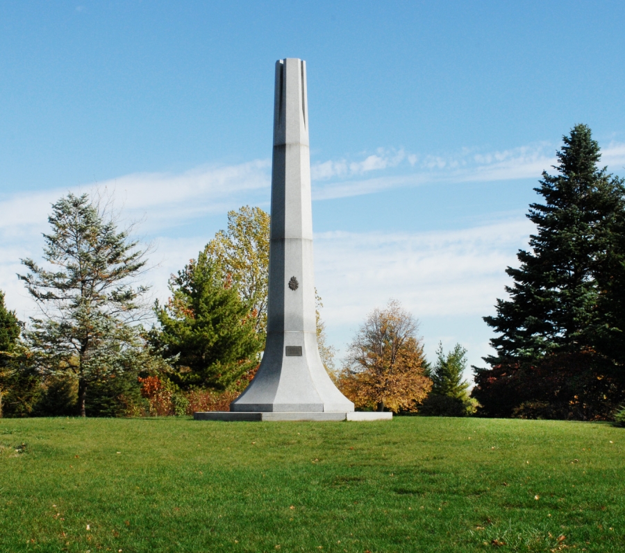 veterans monument at Elgin Mills Cemetery