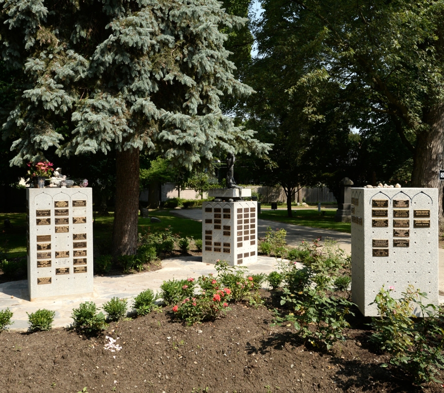 engravings at Toronto Necropolis