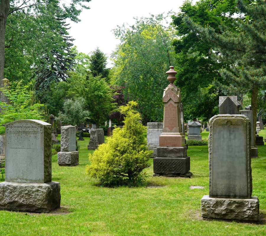 Gravestones at Toronto Necropolis