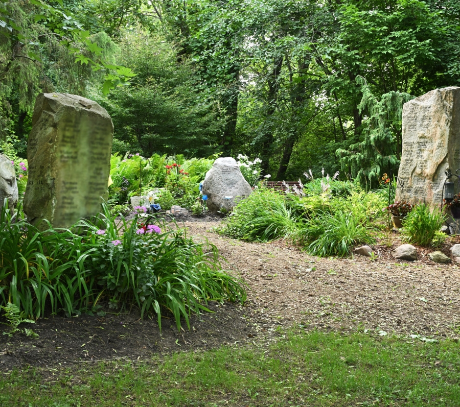 Peaceful view of Pine Hills Cemetery