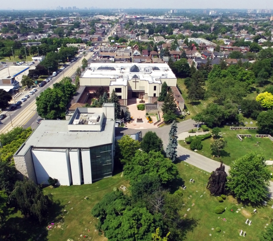 View of Prospect Cemetery from above