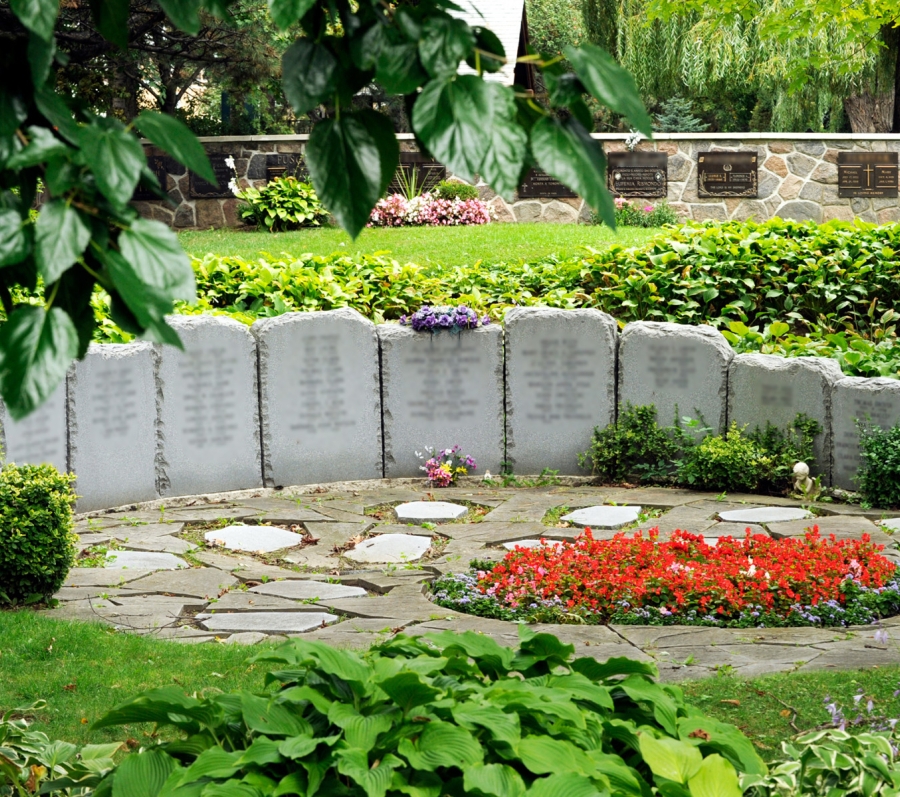 markers at Prospect Cemetery