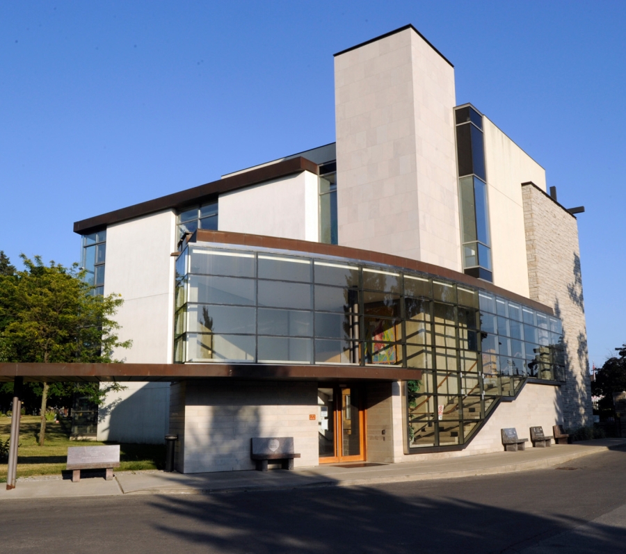 exterior of mausoleum at Prospect Cemetery