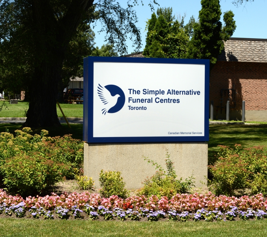 TSA Toronto Funeral Centre sign