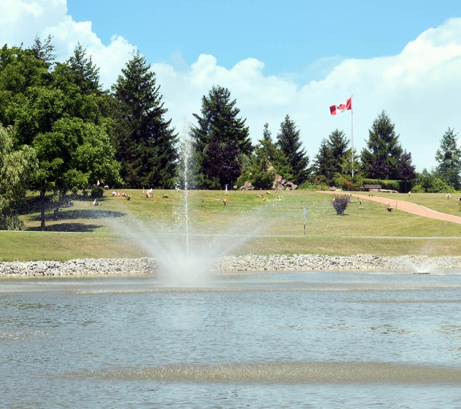 Pond at Thornton Cemetery, Cremation and Funeral Centre