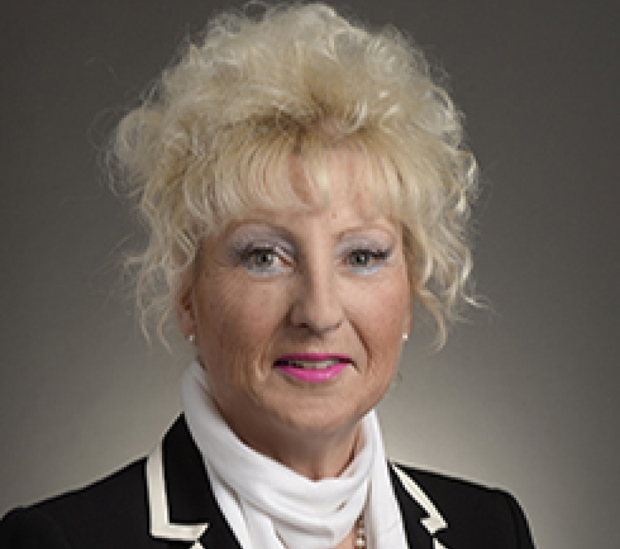 blond woman with lots of makeup