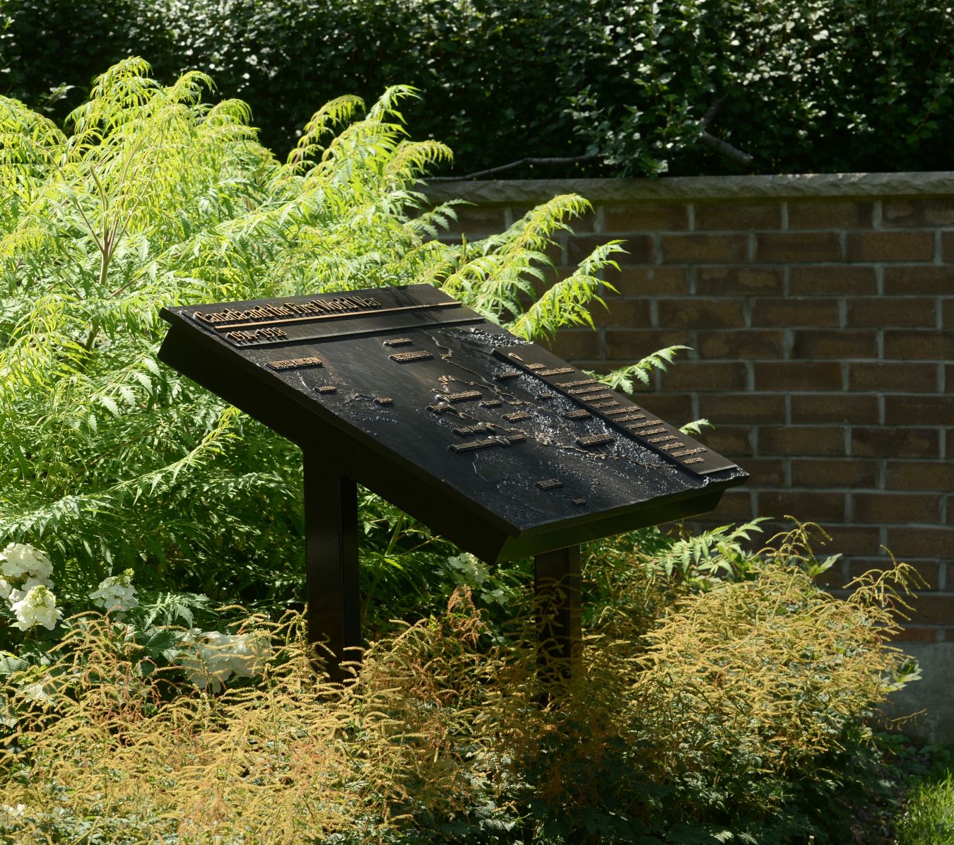 plaque of world war one map