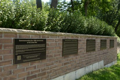 World War I Commemorative Plaques with trees at Prospect