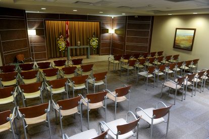 gathering hall with lots of chairs