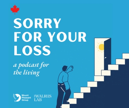 logo for the sorry for your loss podcast