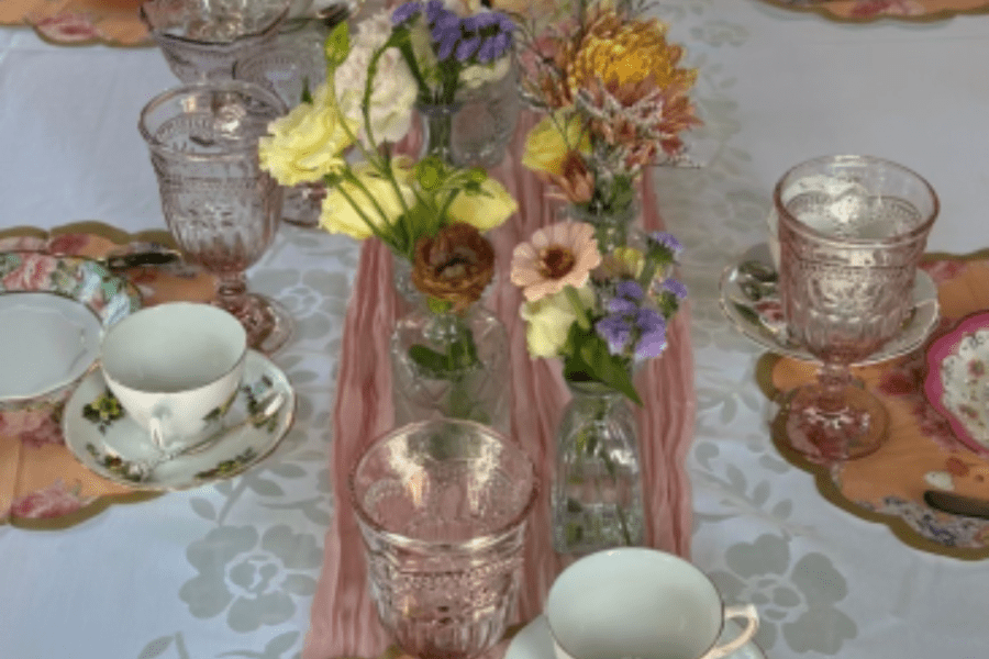 place setting at table