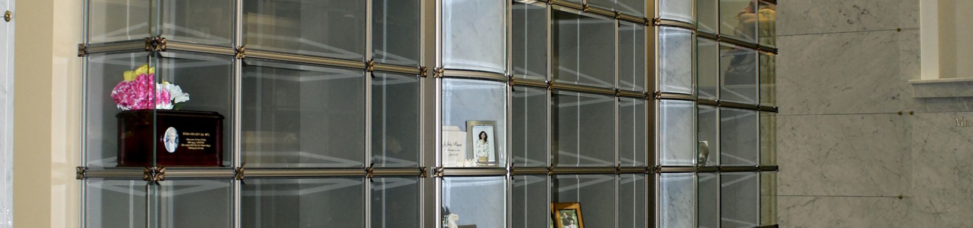 glass front niches