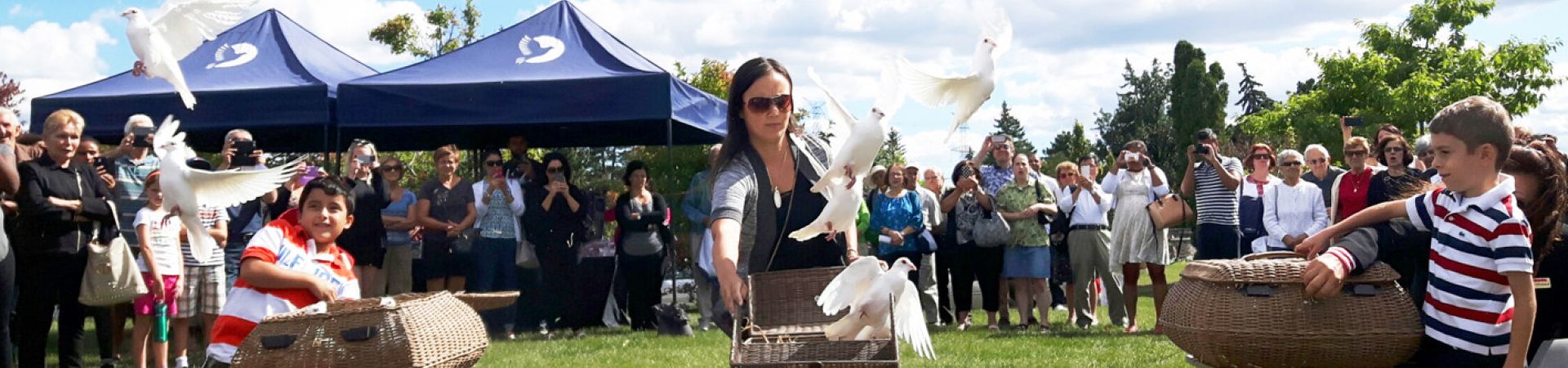 Dove Release During Beechwood's Annual Memorial Service