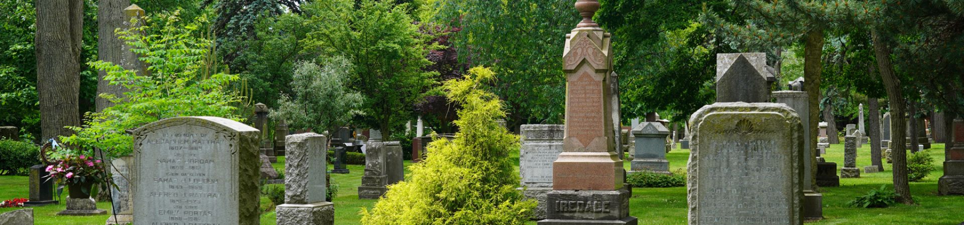 graves at Toronto Necropolis