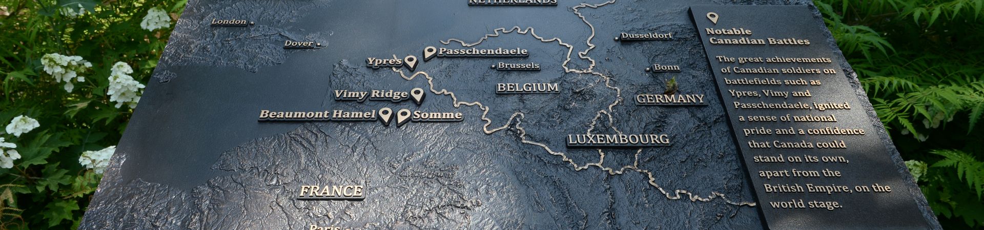 plaque of world war one map