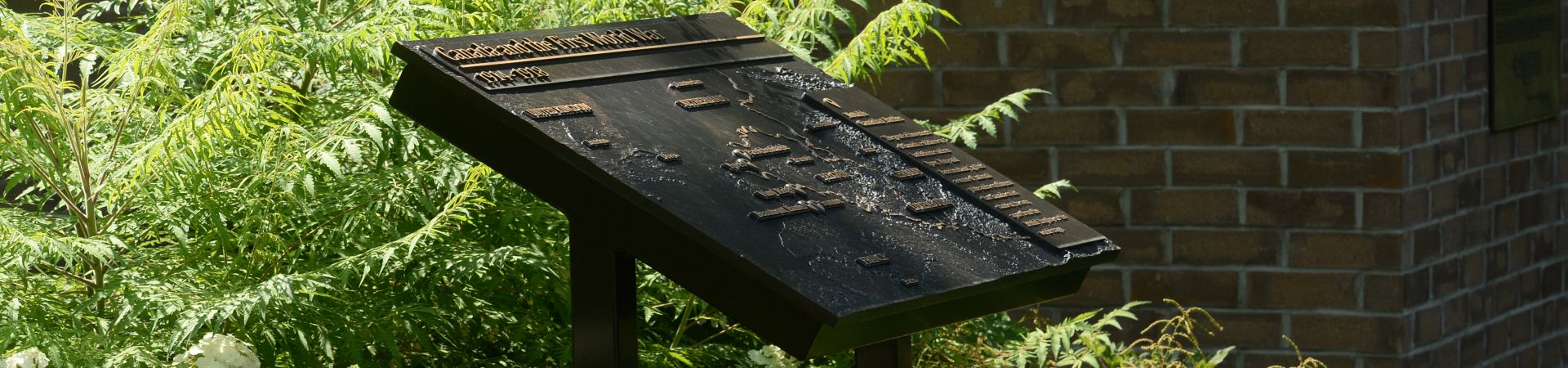 plaque of world war one map