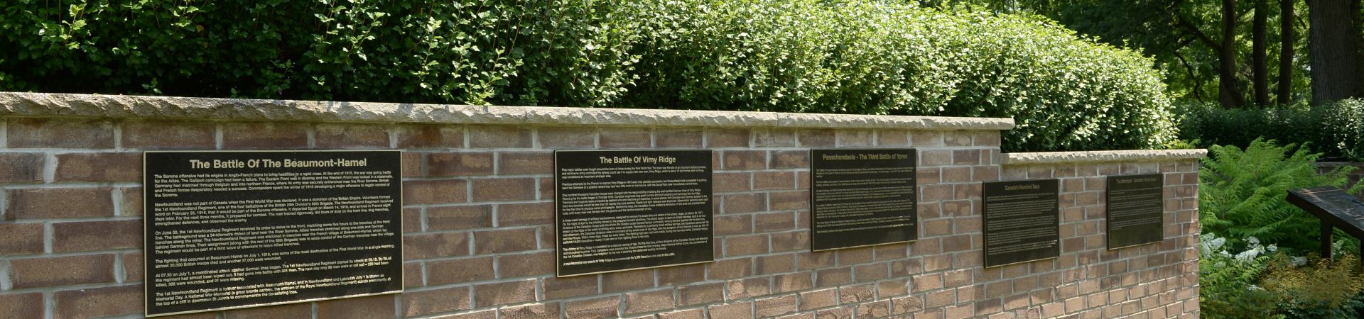 wall of plaques